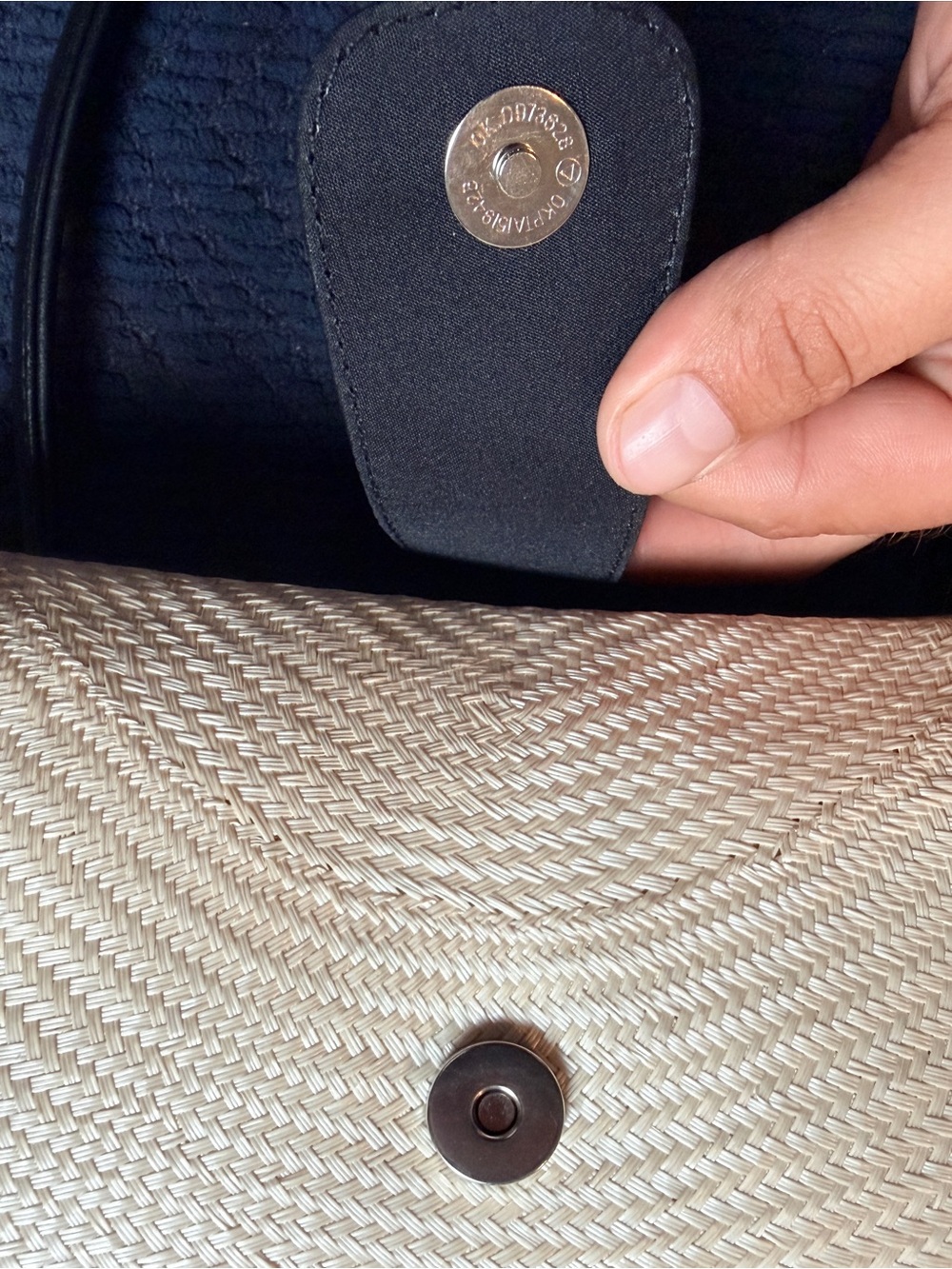 Vintage Le Sac Handmade Buntal Straw Barrel Bag Black Leather Trim Philippines - Picture 8 of 10